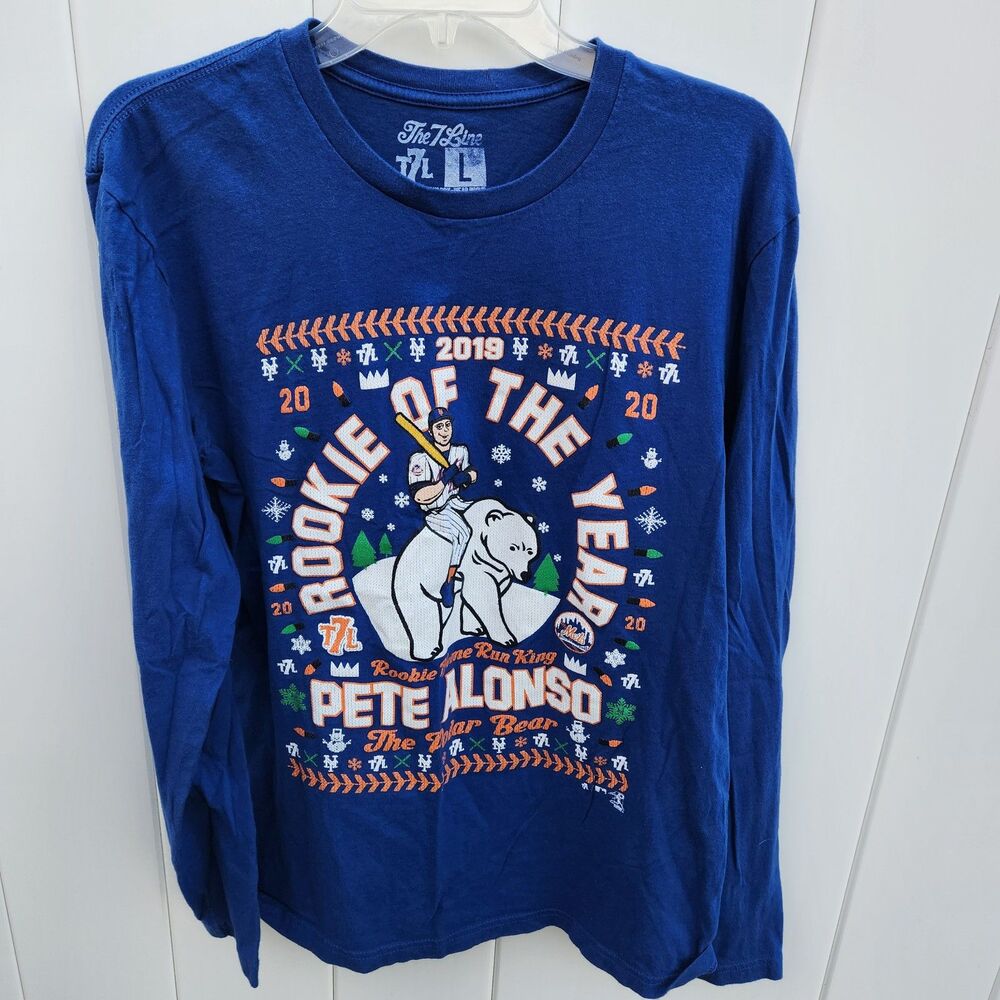 THE 7 LINE - NY METS MLB - Polar Bear Pete Alonso- Long Sleeve T Shirt Size L
